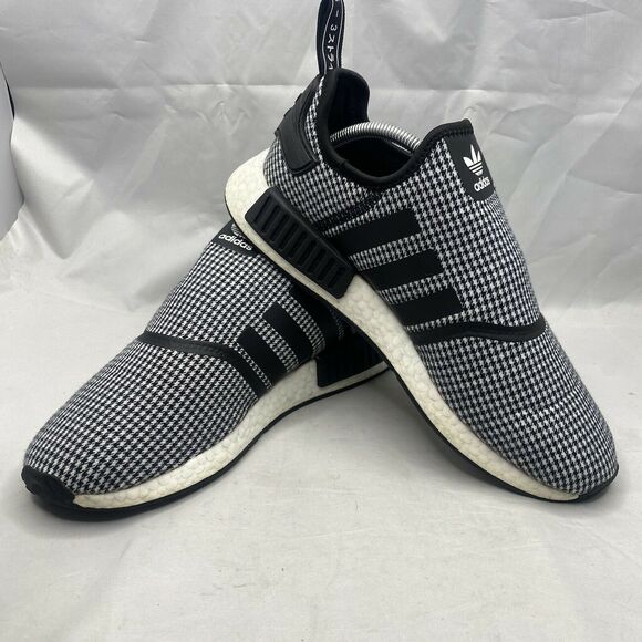 Adidas Originals NMD Runner R1 Slip-On FV5438 Black White Mens Size 10.5 Rare* - Picture 5 of 10
